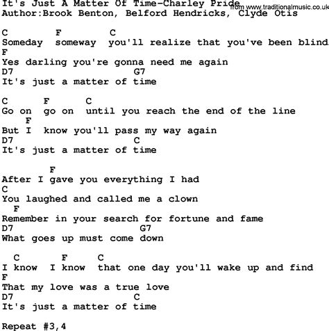 matter of time song lyrics